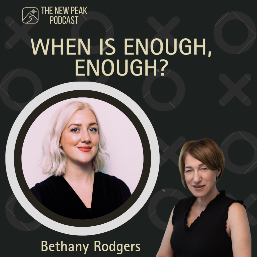 Nicola McCrabbe speaking with Bethany Rodgers on The New Peak about the pressure to prove yourself through qualifications