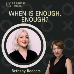Nicola McCrabbe speaking with Bethany Rodgers on The New Peak about the pressure to prove yourself through qualifications